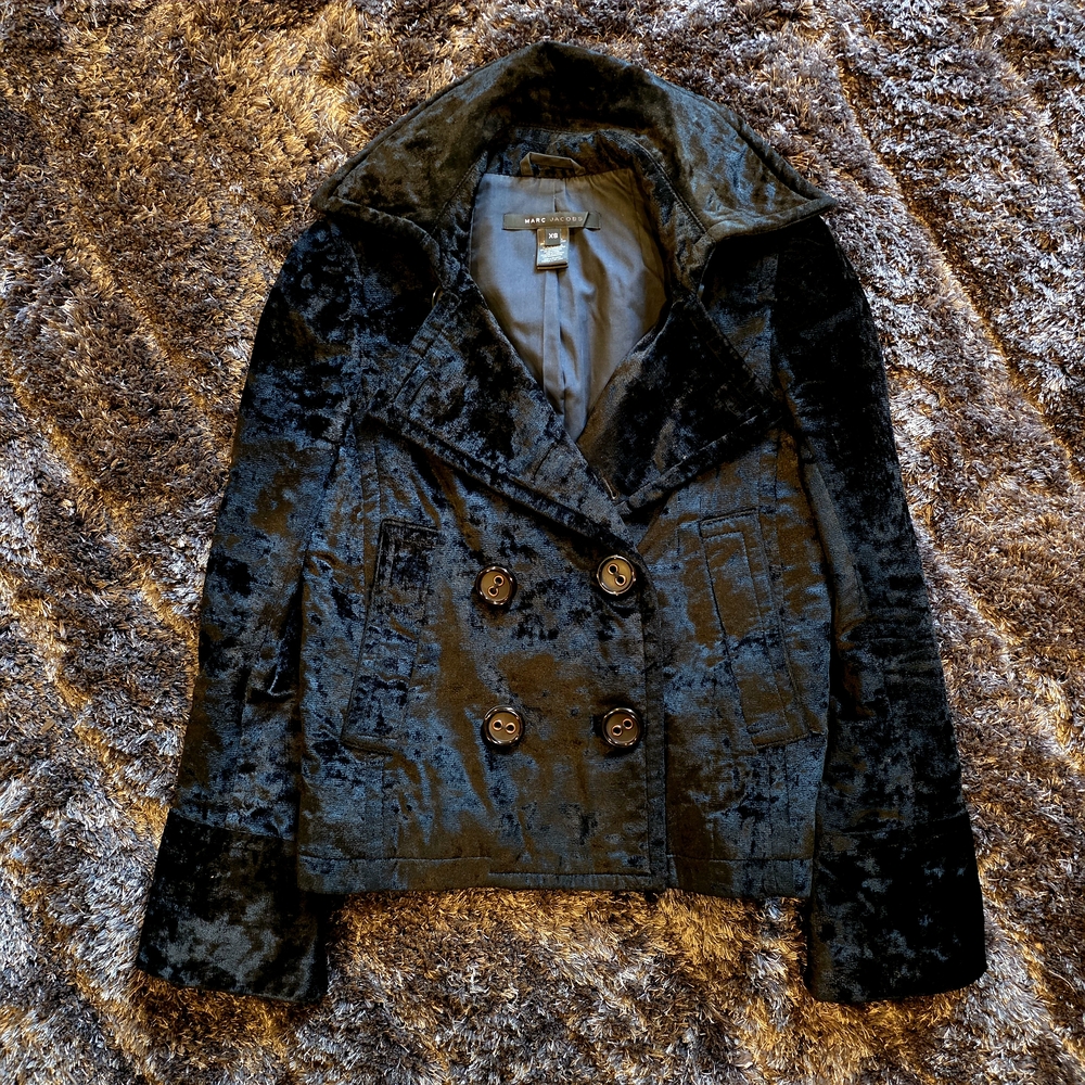 Marc Jacobs Midnight Velvet Pea Coat